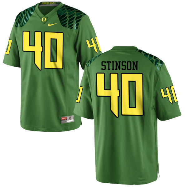 Men #40 Taylor Stinson Oregon Ducks College Football Jerseys-Apple Green